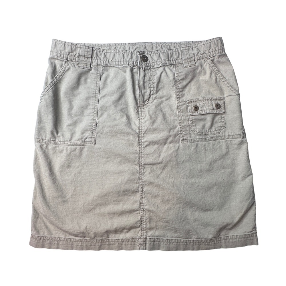 Columbia Skirt Womens 6 Tan XCO Cargo Utility Hiking Cotton Blend Mini Skirt